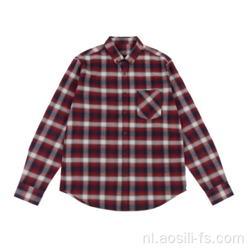 Herfst / winter stijl heren 100% katoen geweven shirts